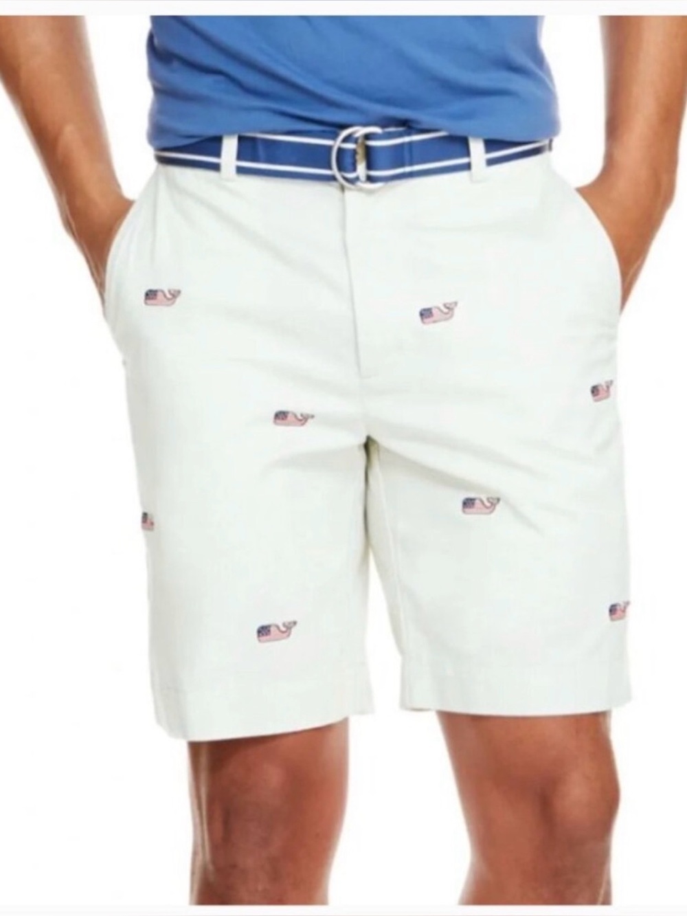 Vineyard Vines Classic Embroidered Whale Men’s Shorts - Light Khaki